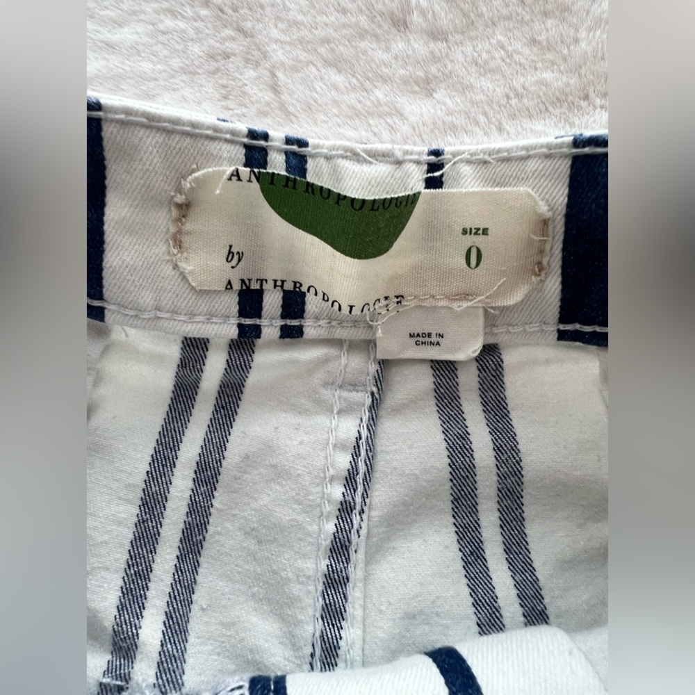 Anthropologie Capitaine striped high waisted Wide leg pants Size 0 - Picture 7 of 9